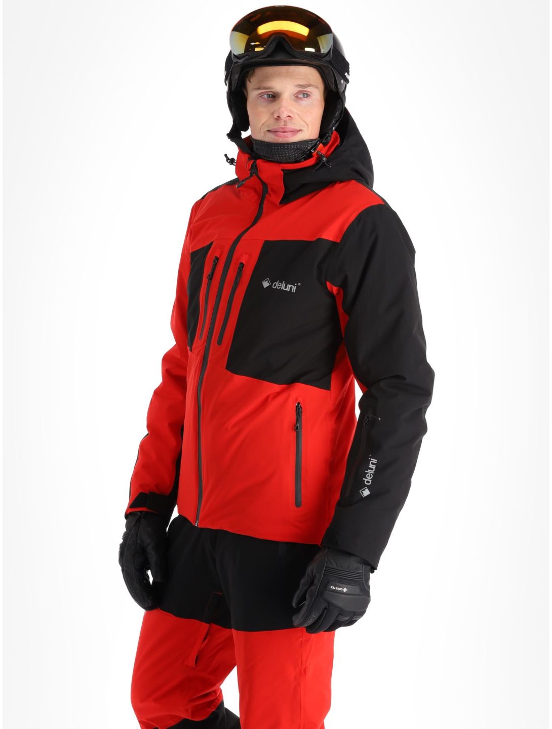 Deluni, Icerocker Pro veste de ski hommes Black / Red noir, rouge 