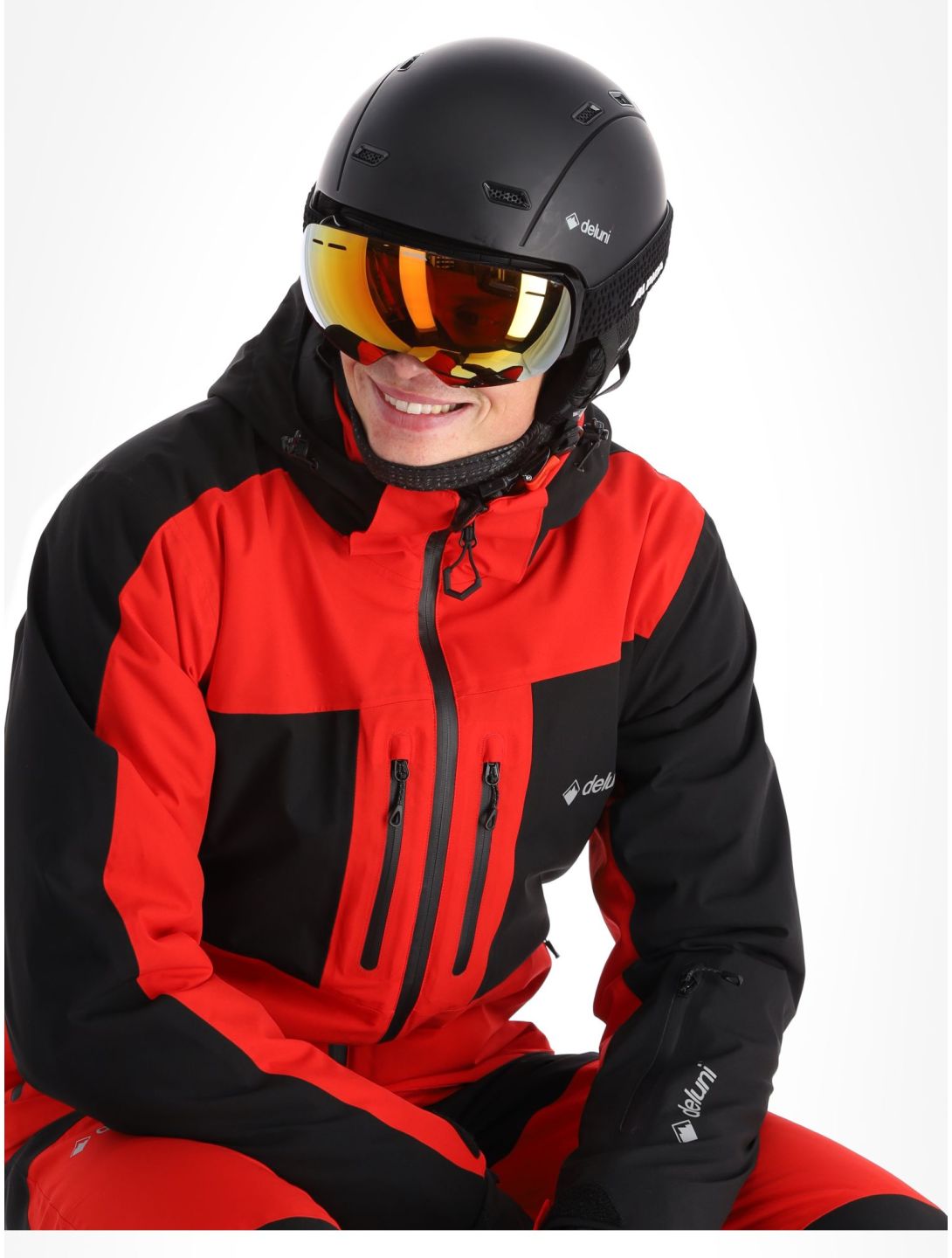 Deluni, Icerocker Pro veste de ski hommes Black / Red noir, rouge 