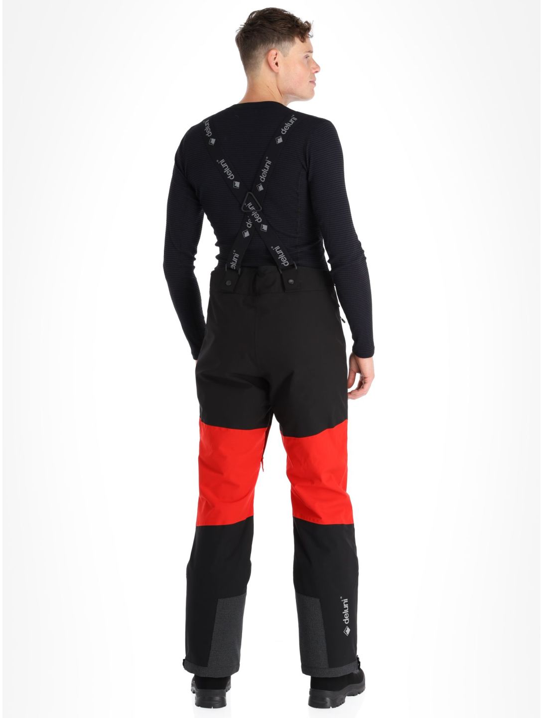 Deluni, Icerocker Pro pantalon de ski hommes Black / Red noir, rouge 