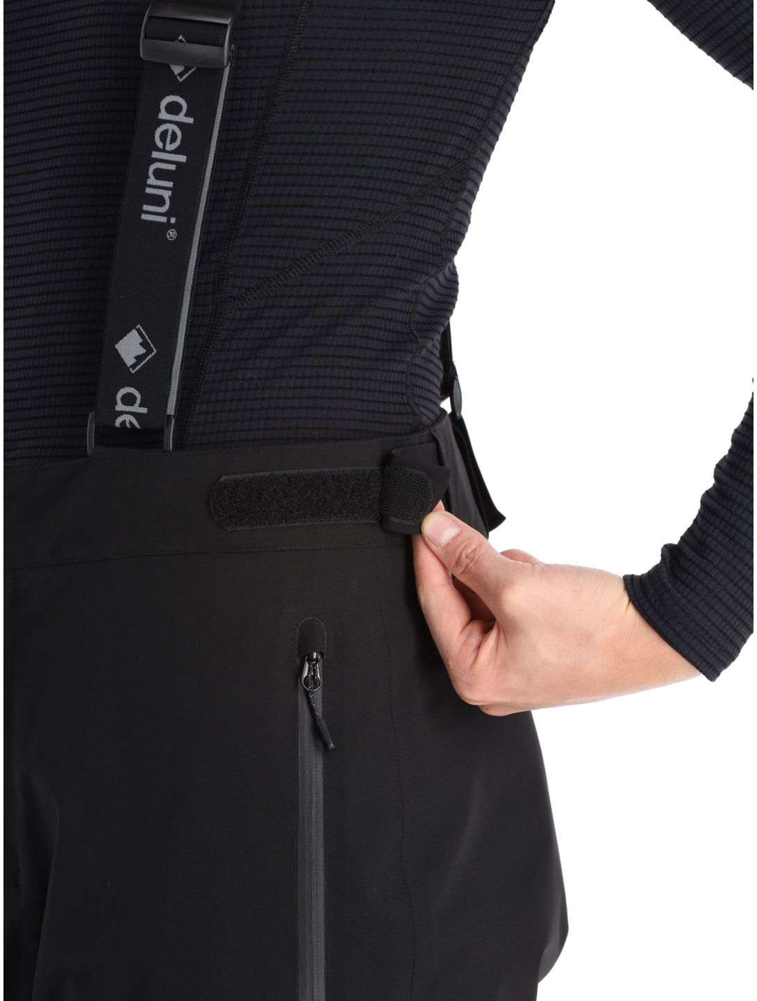 Deluni, Icerocker Pro pantalon de ski hommes Black / Red noir, rouge 