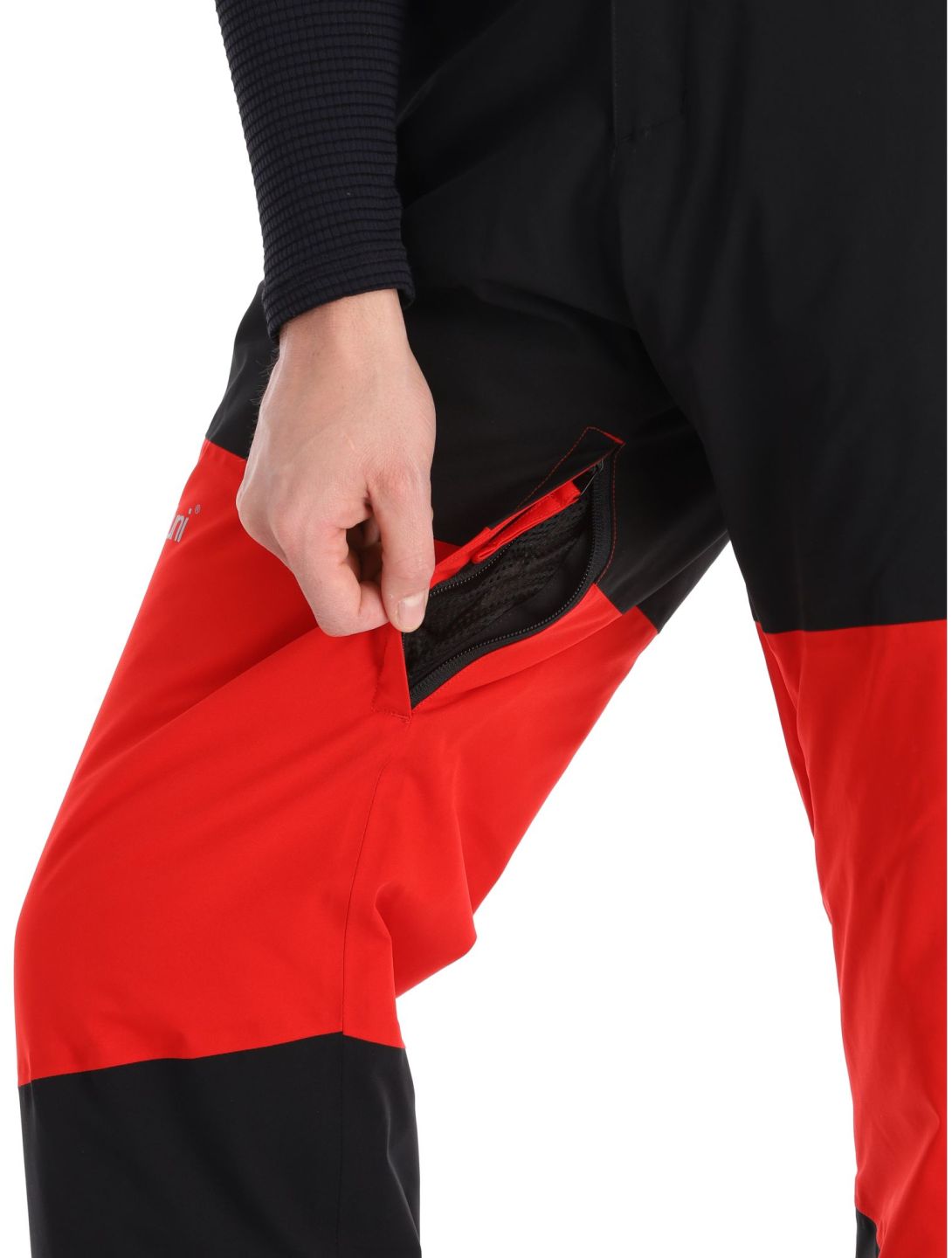 Deluni, Icerocker Pro pantalon de ski hommes Black / Red noir, rouge 