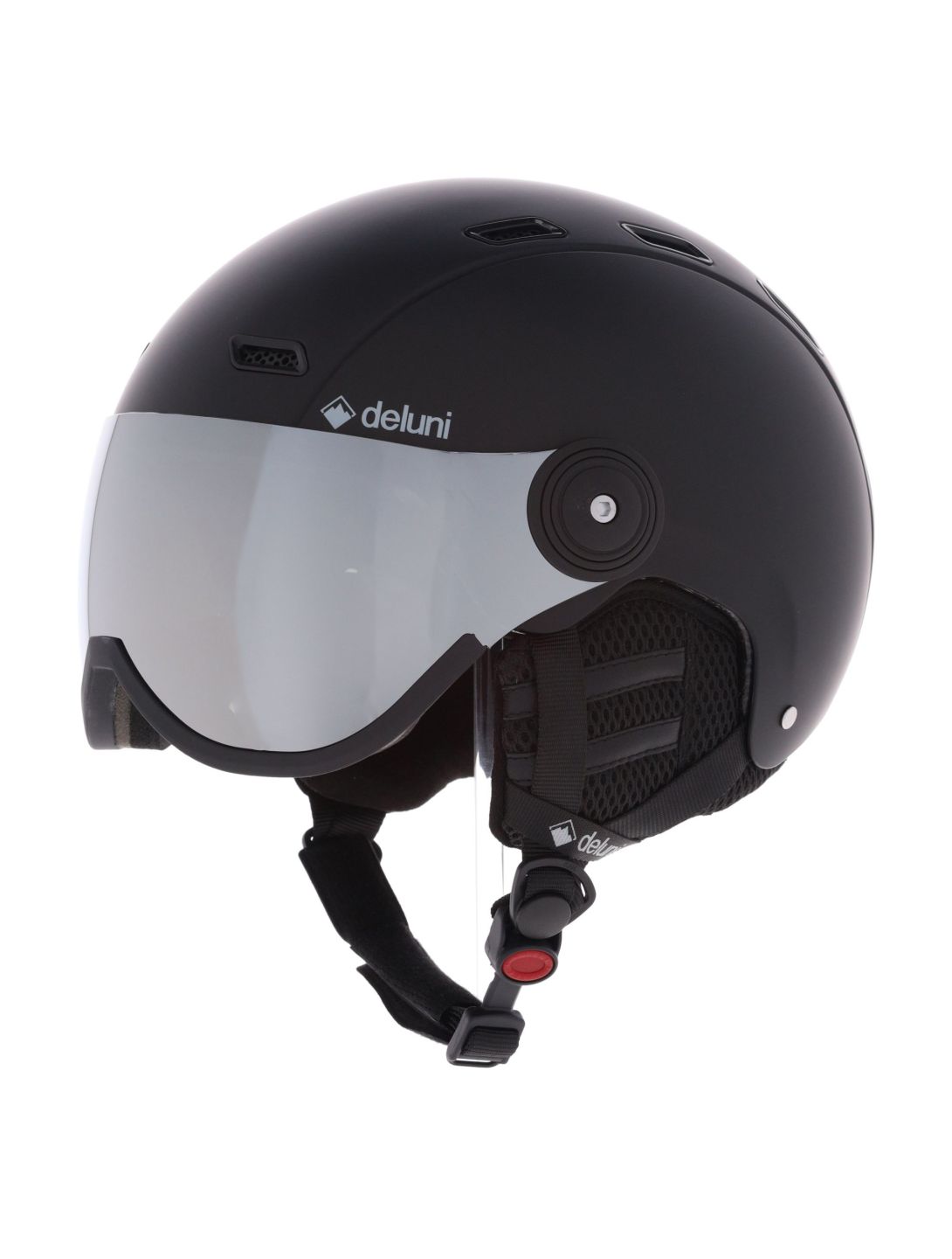 Deluni, Montano Pro 1 casque de ski avec visière unisexe Matt Black noir 