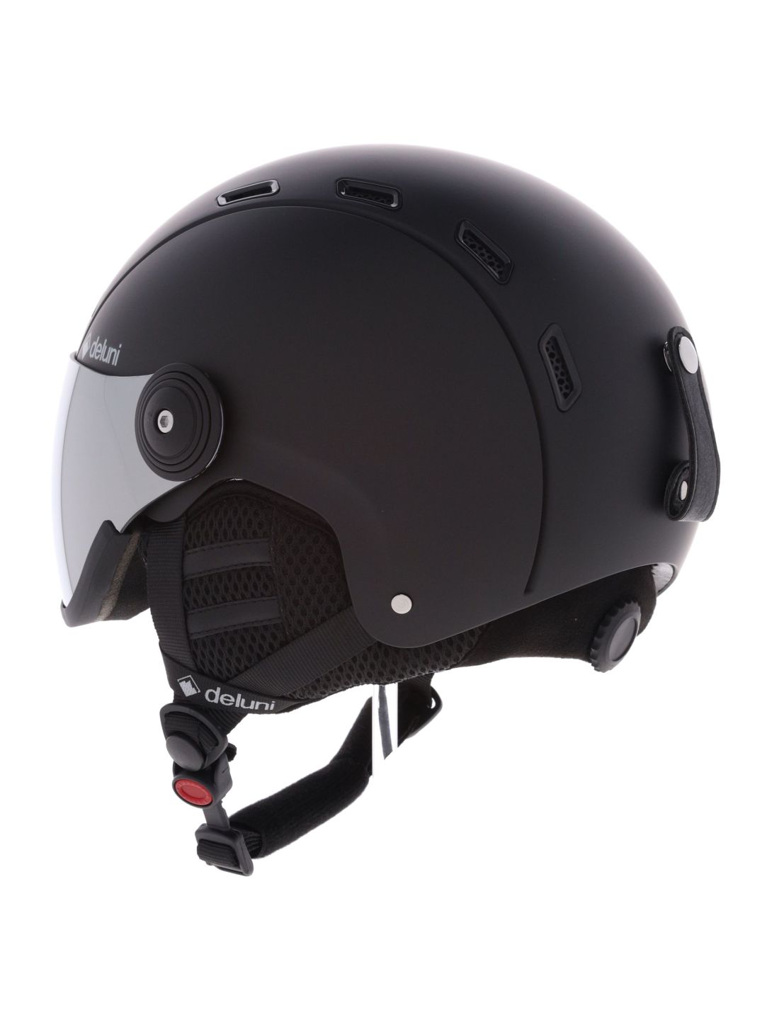 Deluni, Montano Pro 1 casque de ski avec visière unisexe Matt Black noir 