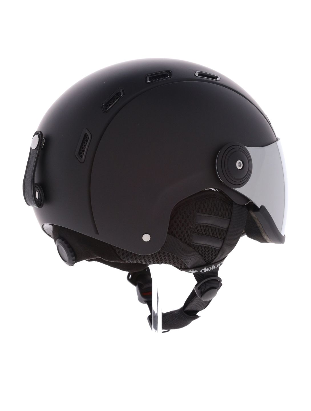 Deluni, Montano Pro 1 casque de ski avec visière unisexe Matt Black noir 