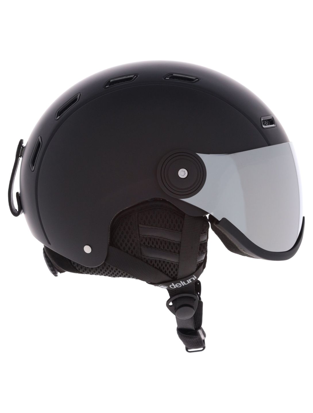 Deluni, Montano Pro 1 casque de ski avec visière unisexe Matt Black noir 