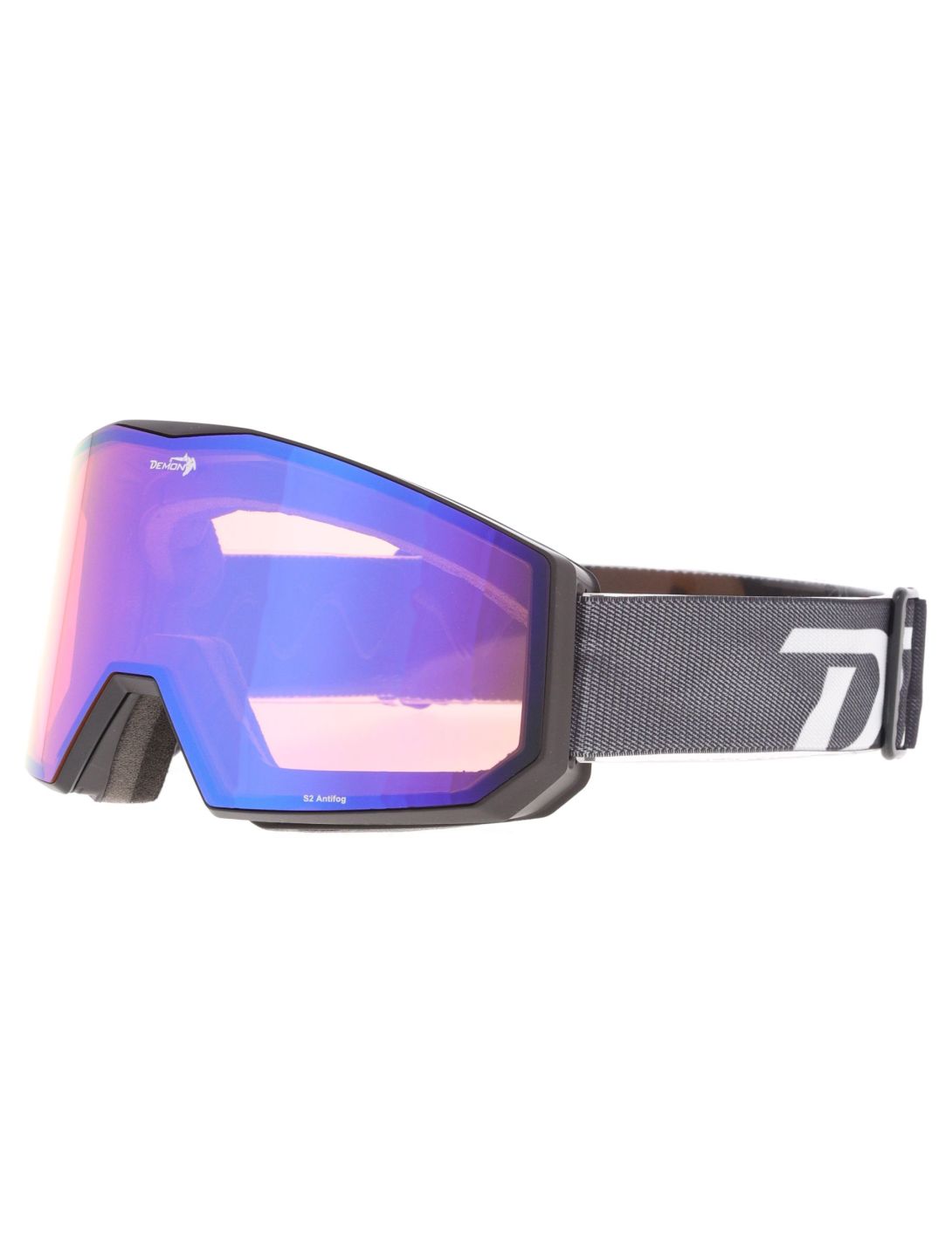 Demon, Future lunettes de ski unisexe Black Blue - Orange Blue Mirror noir 