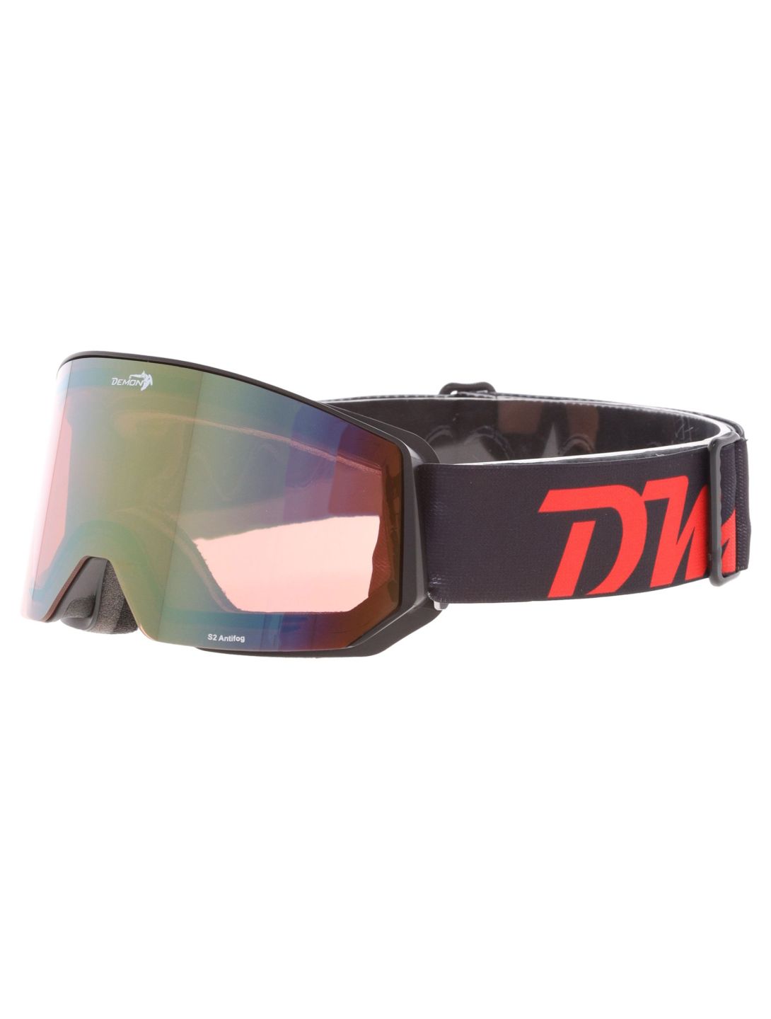 Demon, Intrepid (OTG) lunettes de ski OTG unisexe Matt Black Red - Orange Red Mirror noir 