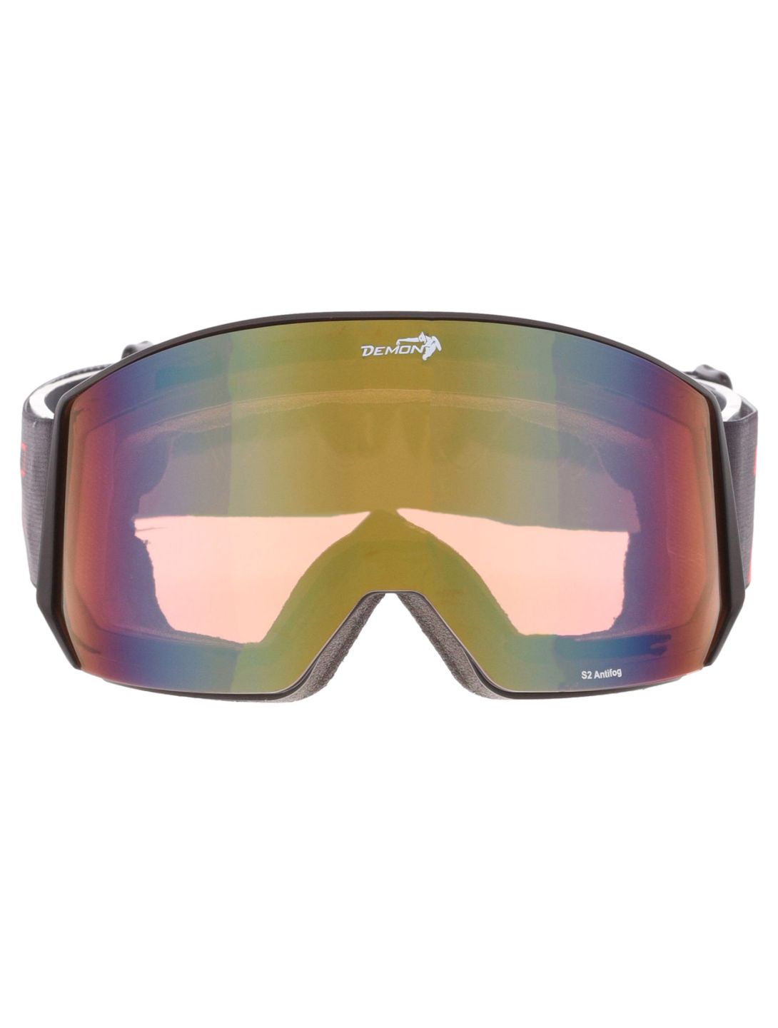 Demon, Intrepid (OTG) lunettes de ski OTG unisexe Matt Black Red - Orange Red Mirror noir 