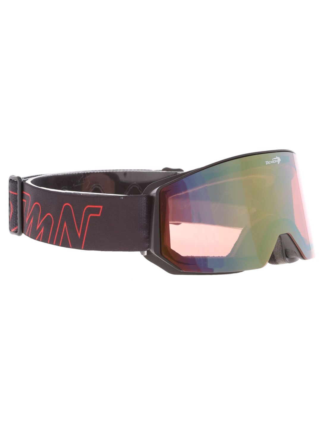 Demon, Intrepid (OTG) lunettes de ski OTG unisexe Matt Black Red - Orange Red Mirror noir 