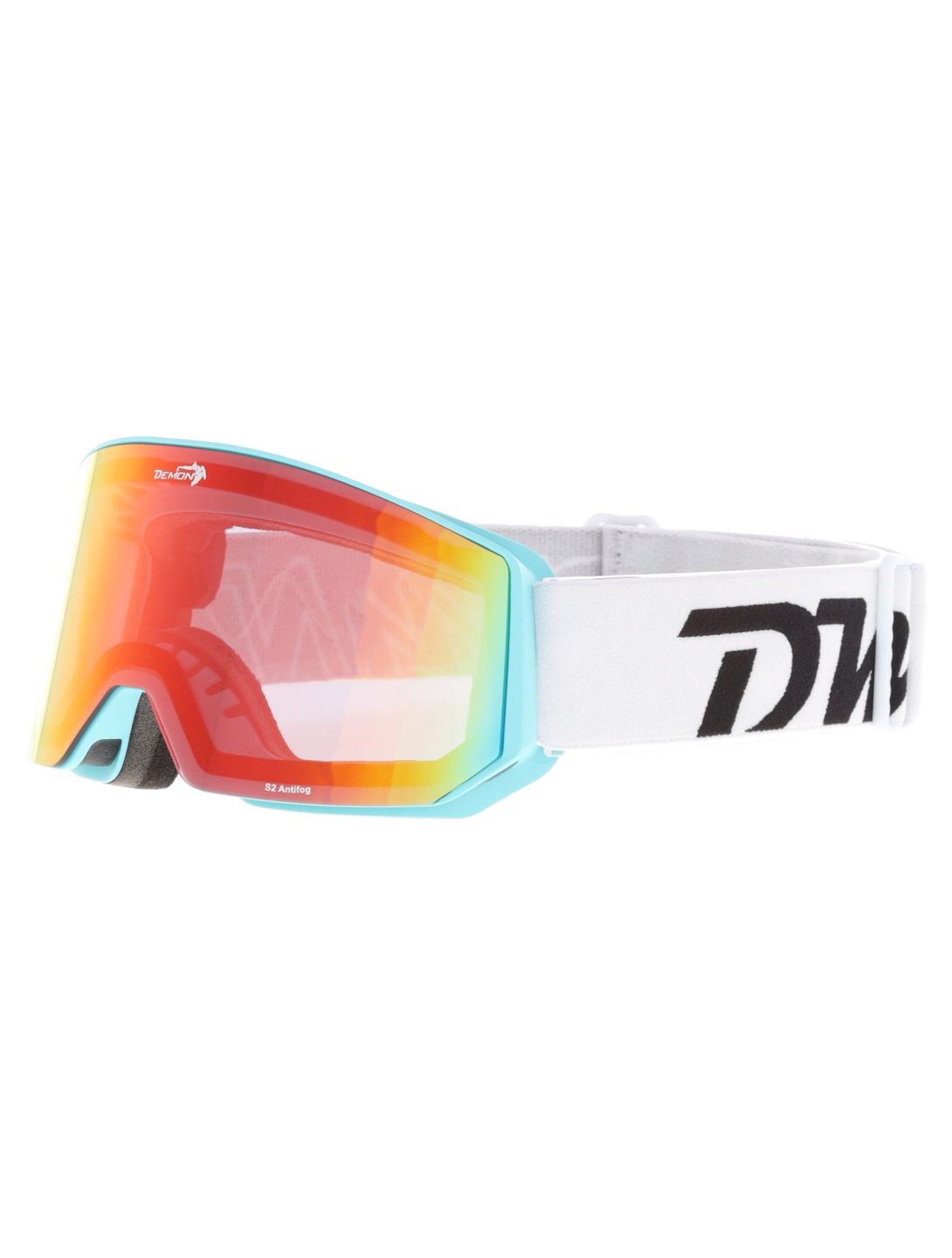 Demon, Intrepid (OTG) lunettes de ski unisexe Matt Light Blue - Orange Red Mirror bleu 