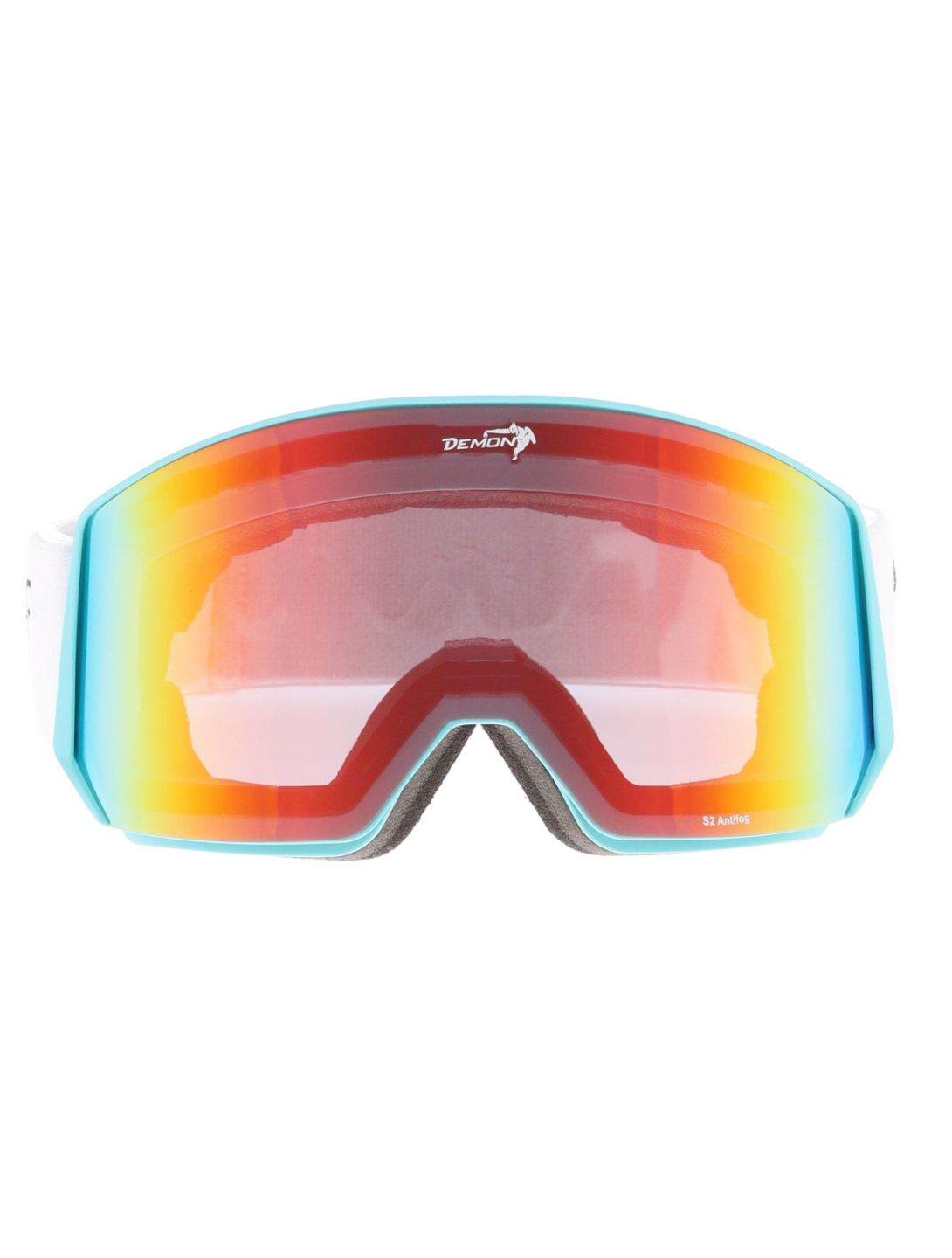 Demon, Intrepid (OTG) lunettes de ski unisexe Matt Light Blue - Orange Red Mirror bleu 