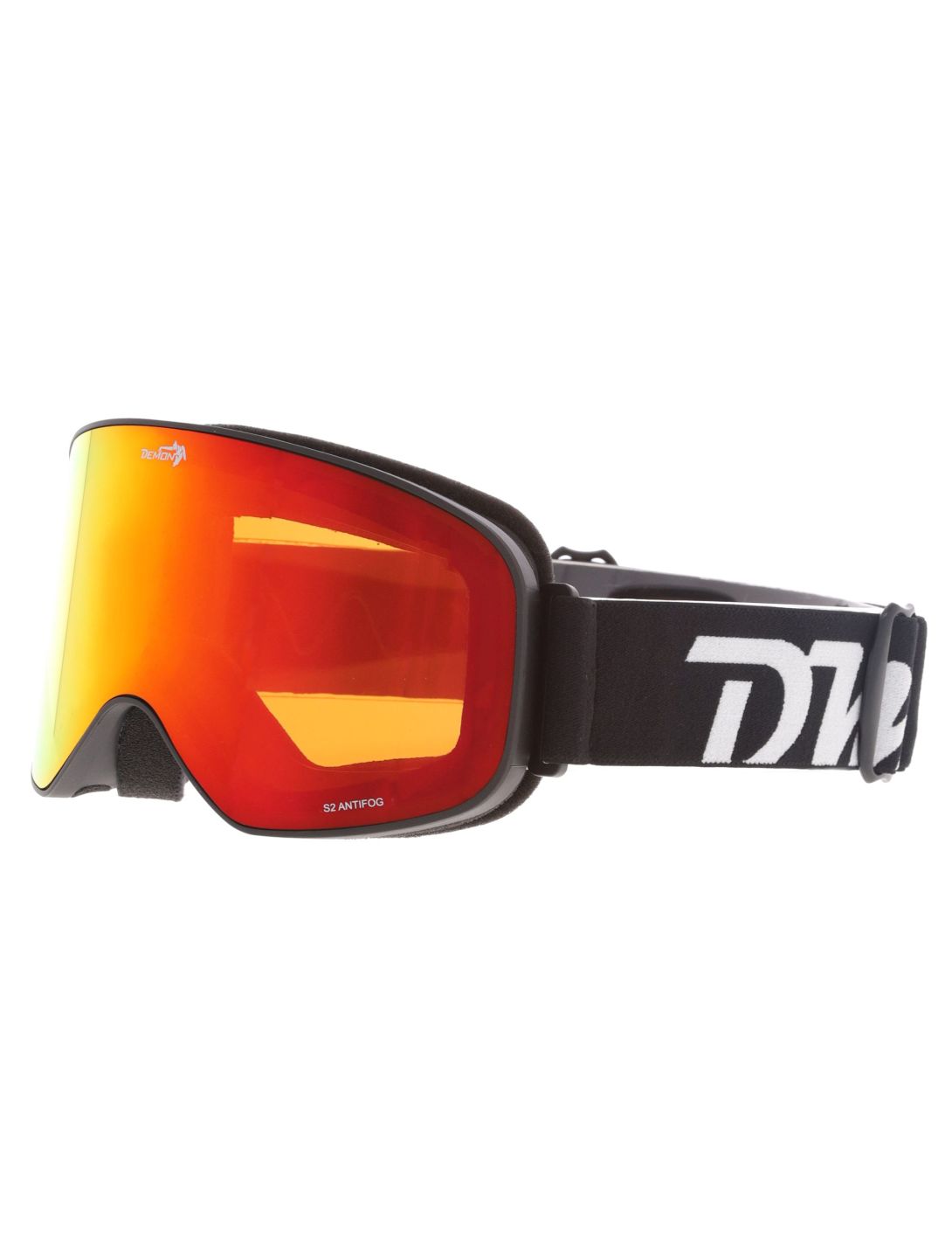 Demon, Master lunettes de ski unisexe Matt Black Red - Orange Red Mirror noir, rouge 