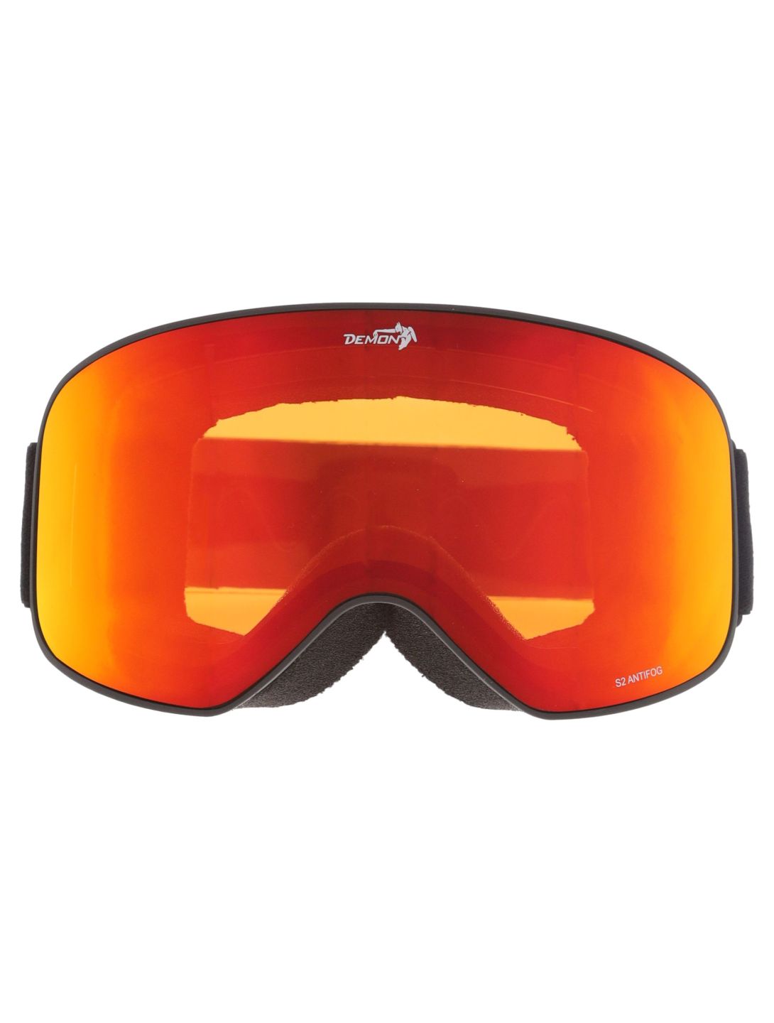 Demon, Master lunettes de ski unisexe Matt Black Red - Orange Red Mirror noir, rouge 