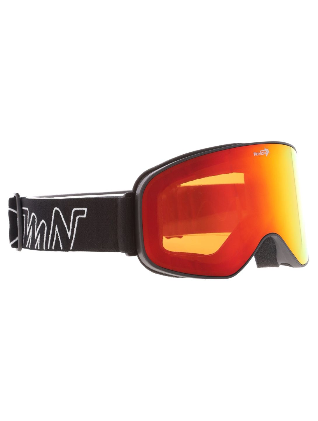 Demon, Master lunettes de ski unisexe Matt Black Red - Orange Red Mirror noir, rouge 