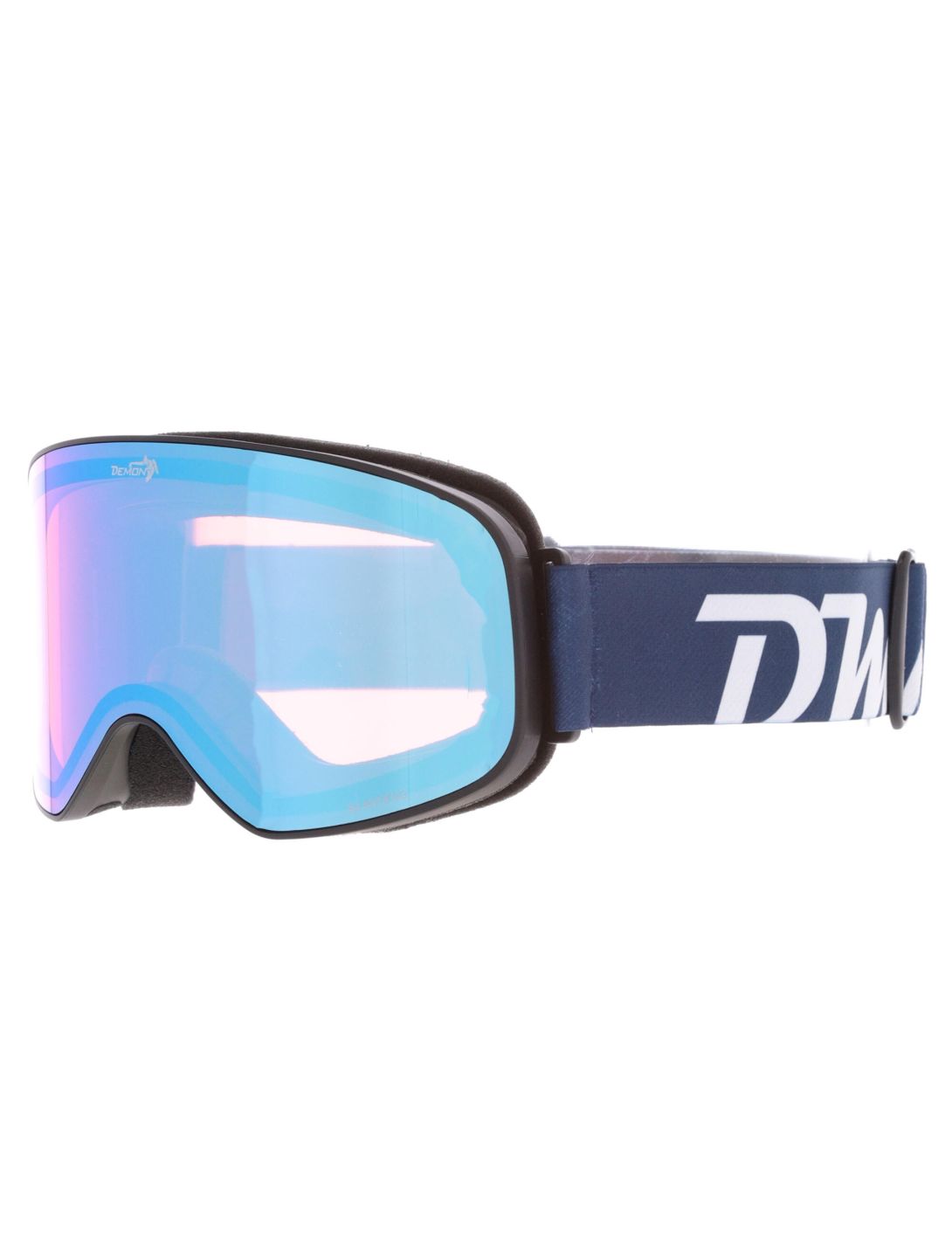 Demon, Master lunettes de ski unisexe Matt Black Blue - Orange Blue Mirror bleu, noir 