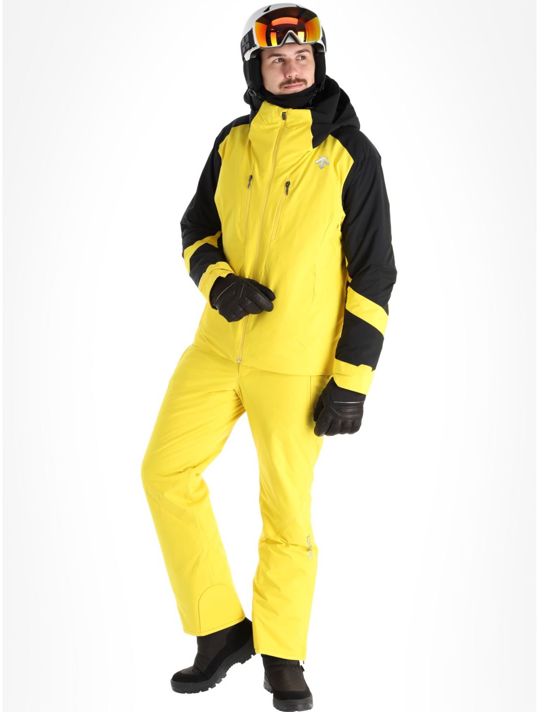 Descente, Chester veste de ski hommes Warbler Yellow jaune, noir 