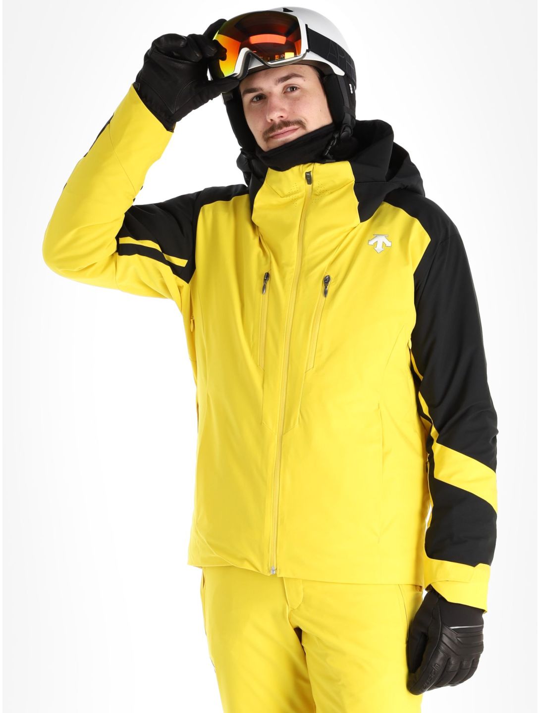 Descente, Chester veste de ski hommes Warbler Yellow jaune, noir 