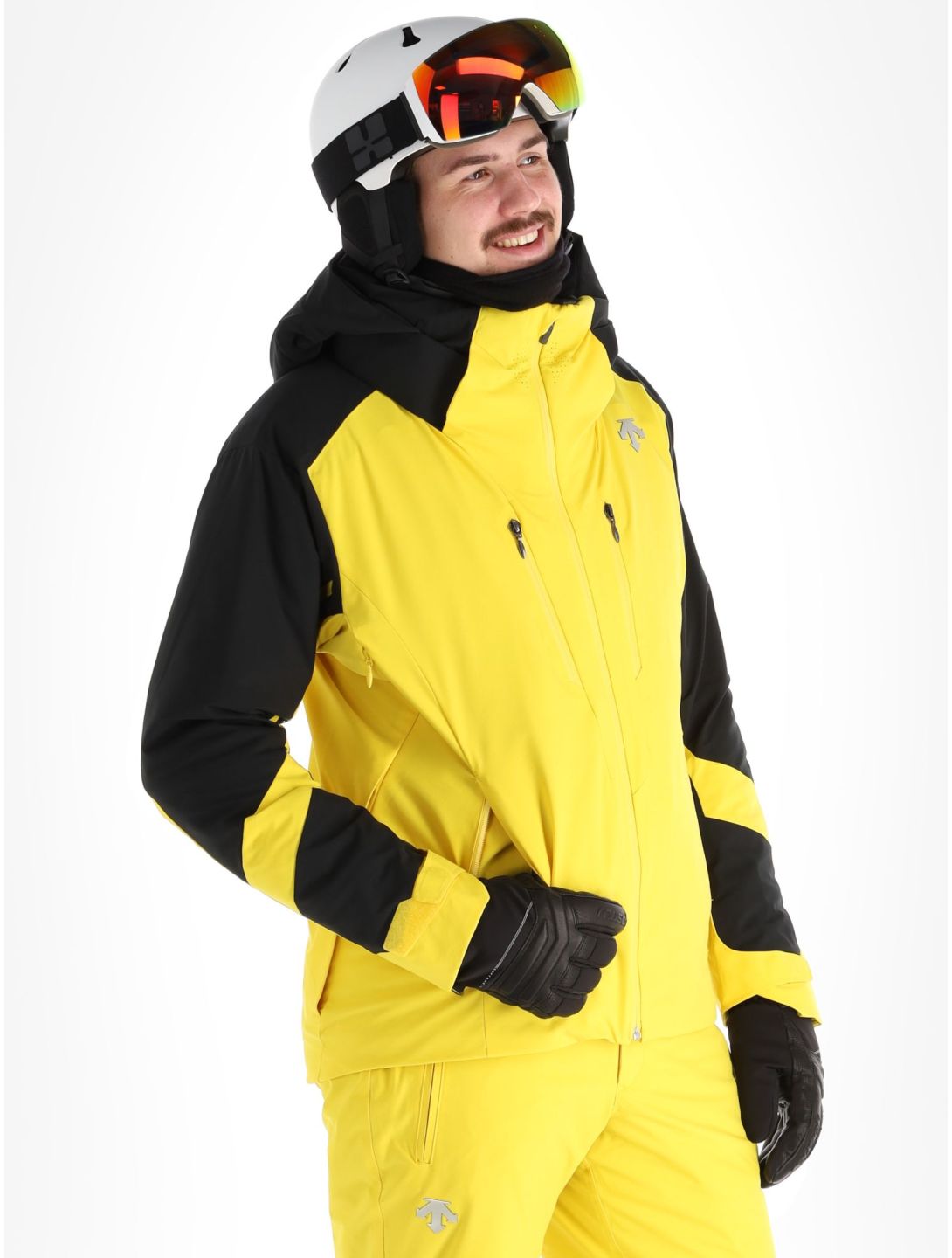 Descente, Chester veste de ski hommes Warbler Yellow jaune, noir 