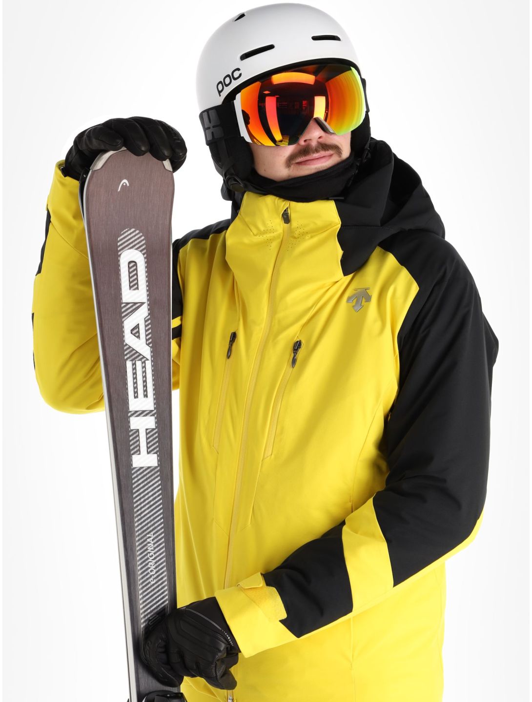 Descente, Chester veste de ski hommes Warbler Yellow jaune, noir 