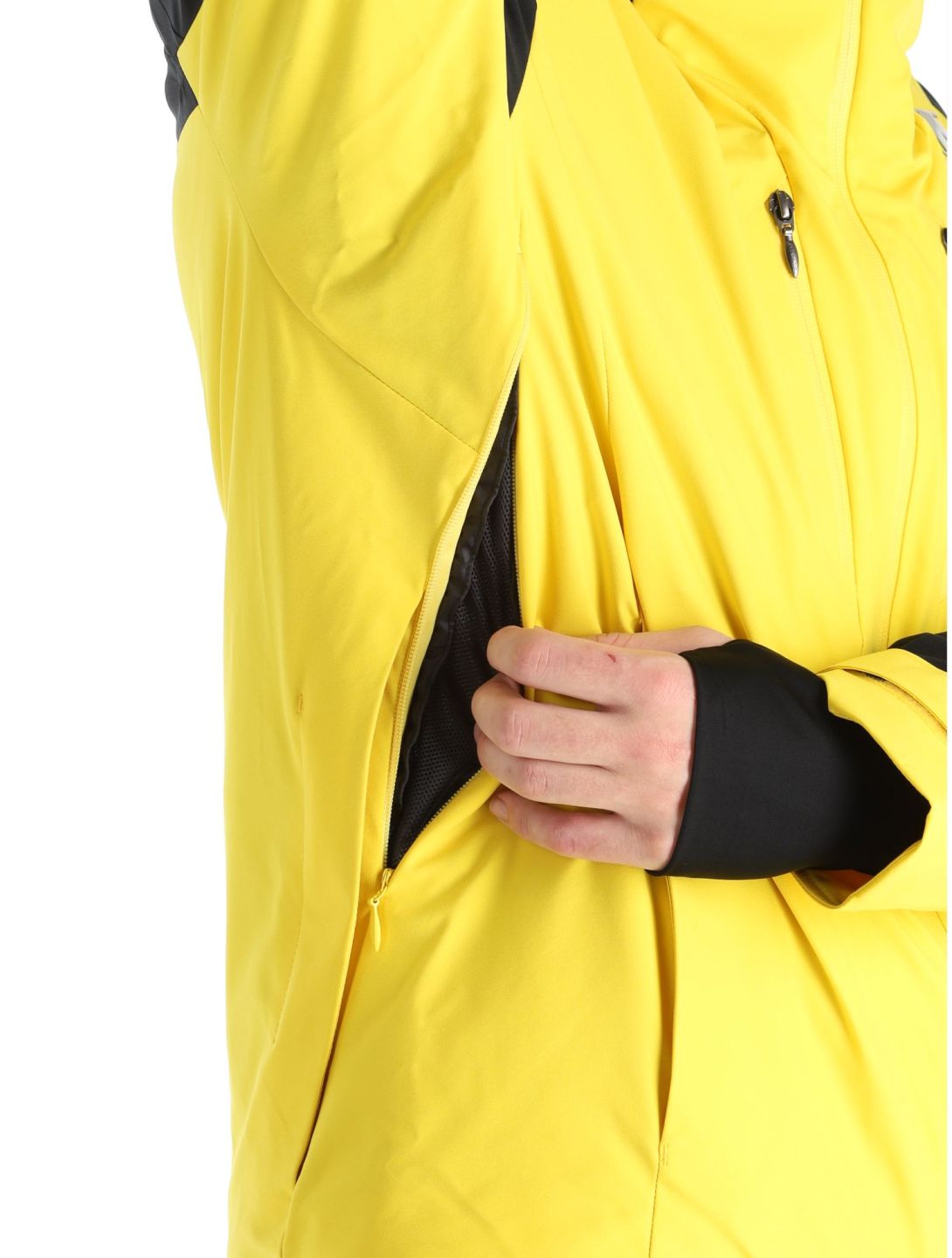 Descente, Chester veste de ski hommes Warbler Yellow jaune, noir 