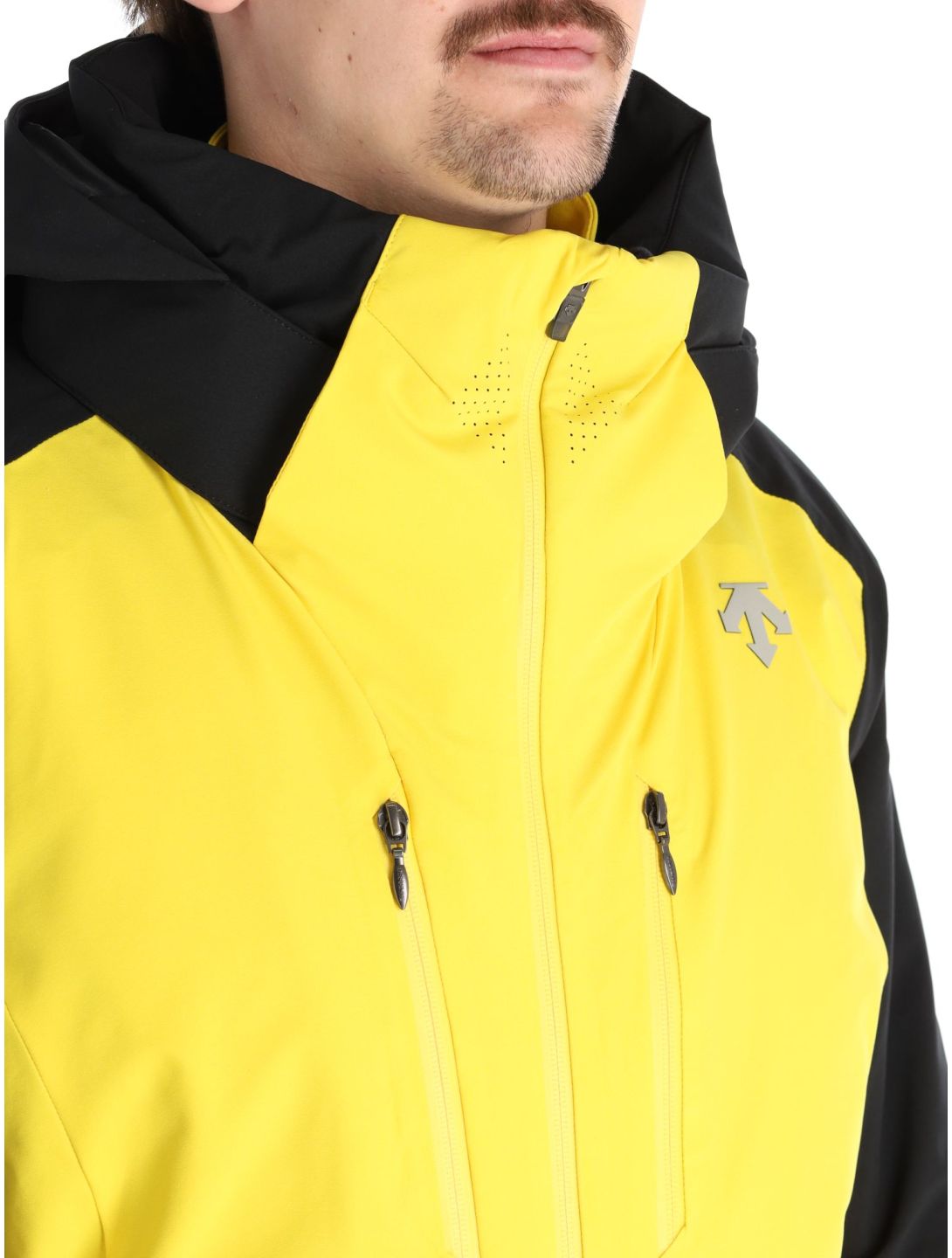 Descente, Chester veste de ski hommes Warbler Yellow jaune, noir 