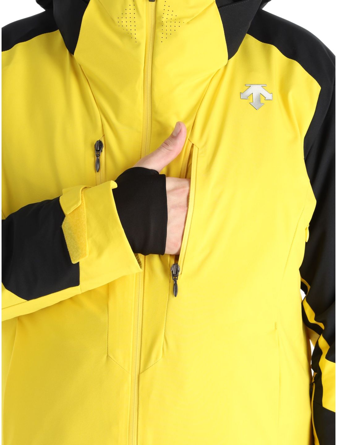 Descente, Chester veste de ski hommes Warbler Yellow jaune, noir 