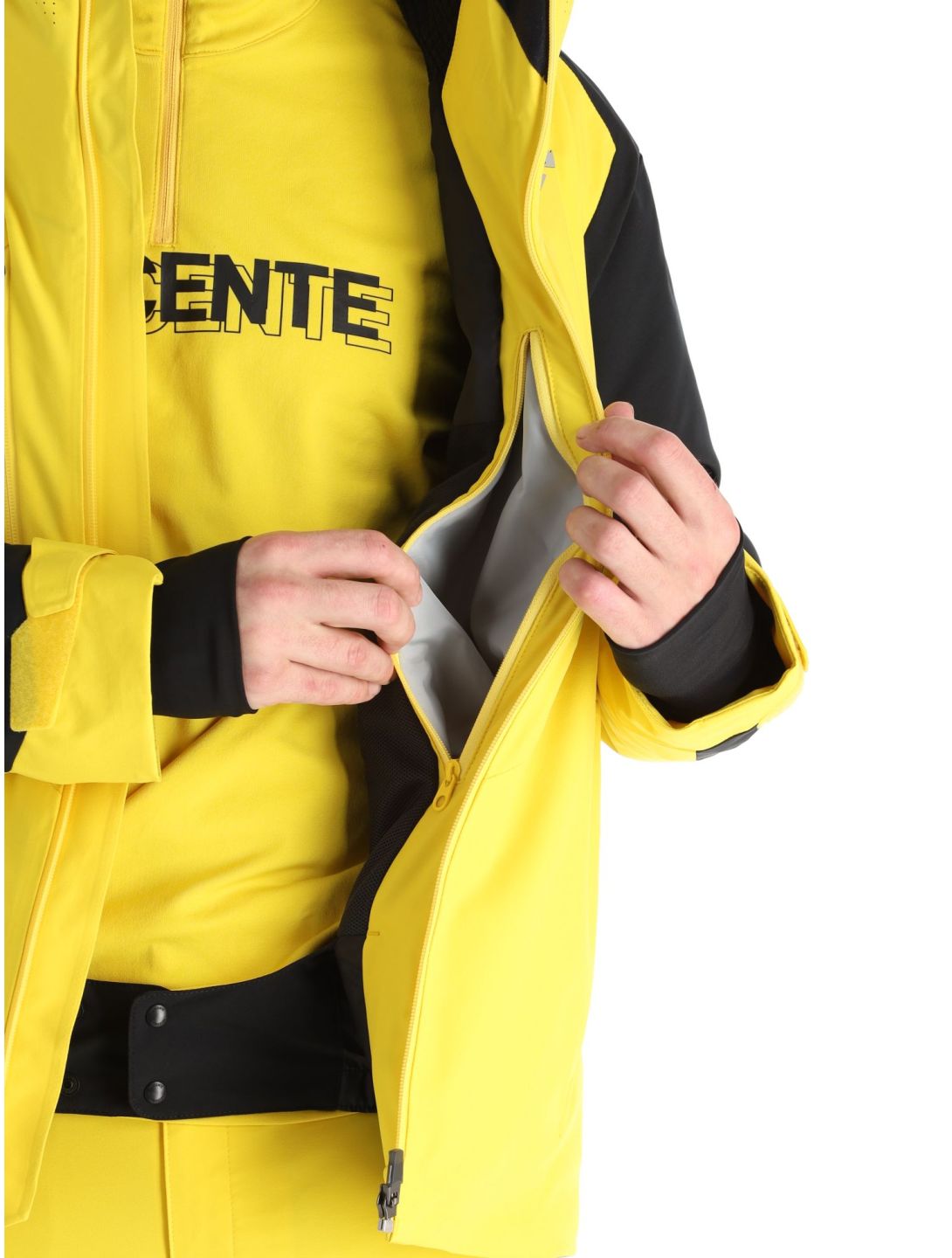 Descente, Chester veste de ski hommes Warbler Yellow jaune, noir 