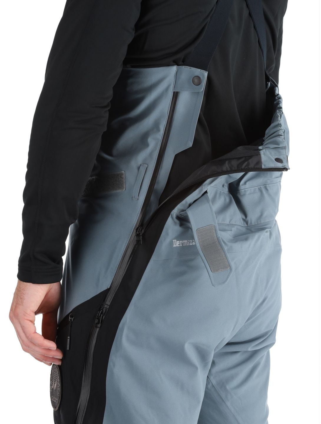 Descente, M-GD50M pantalon de ski à coque dure BIB hommes Storm Weather Grey gris 