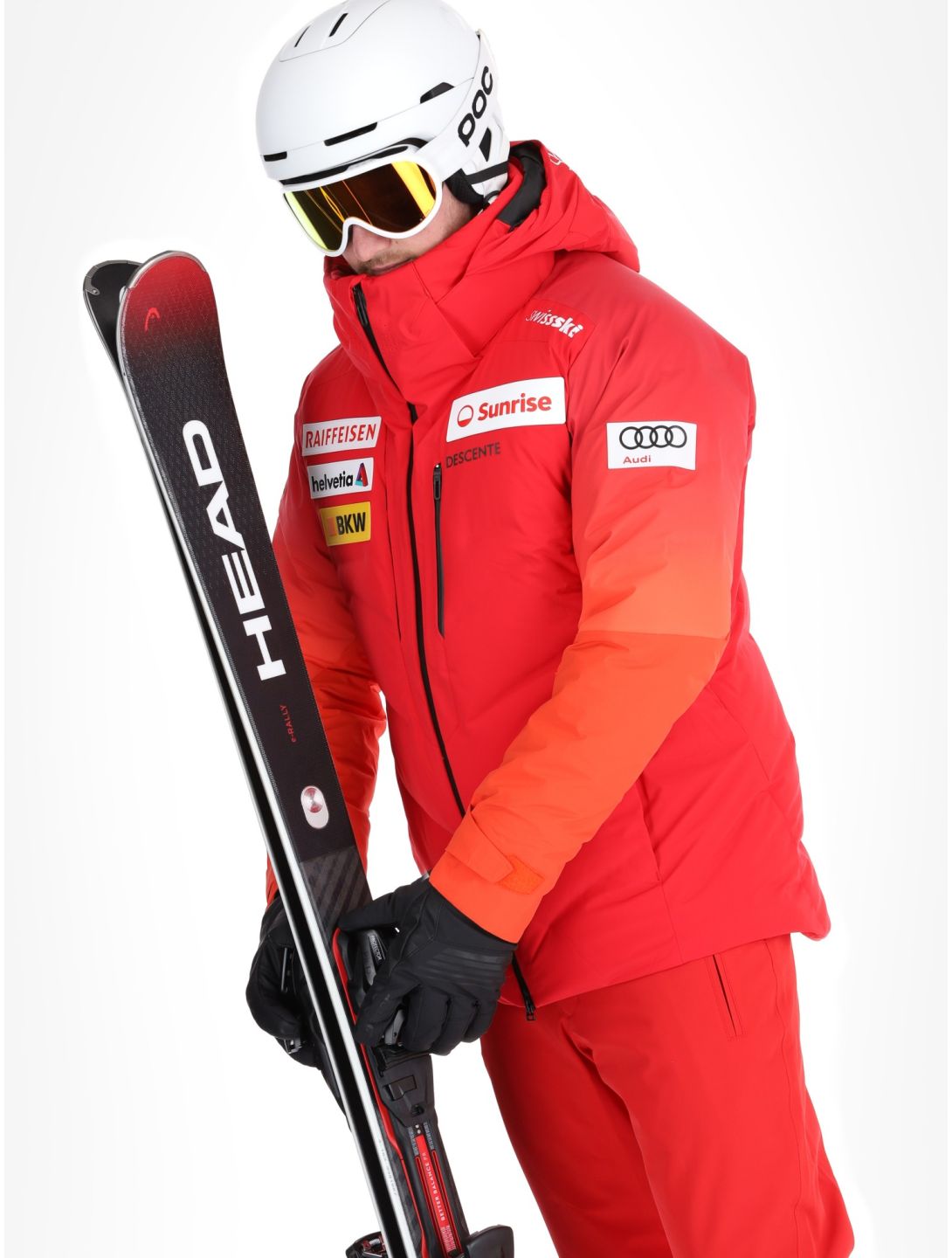 Descente, M-GK21 veste de ski hommes Swiss rouge 