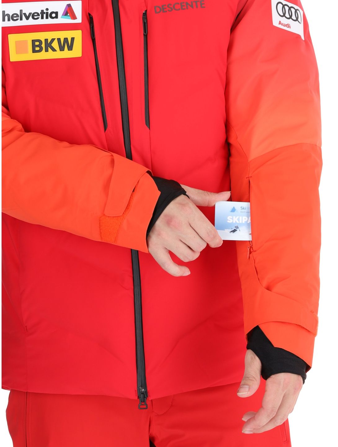 Descente, M-GK21 veste de ski hommes Swiss rouge 