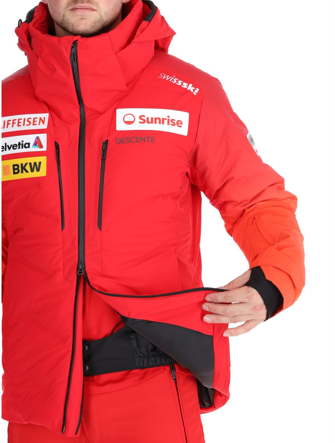 Descente, M-GK21 veste de ski hommes Swiss rouge 