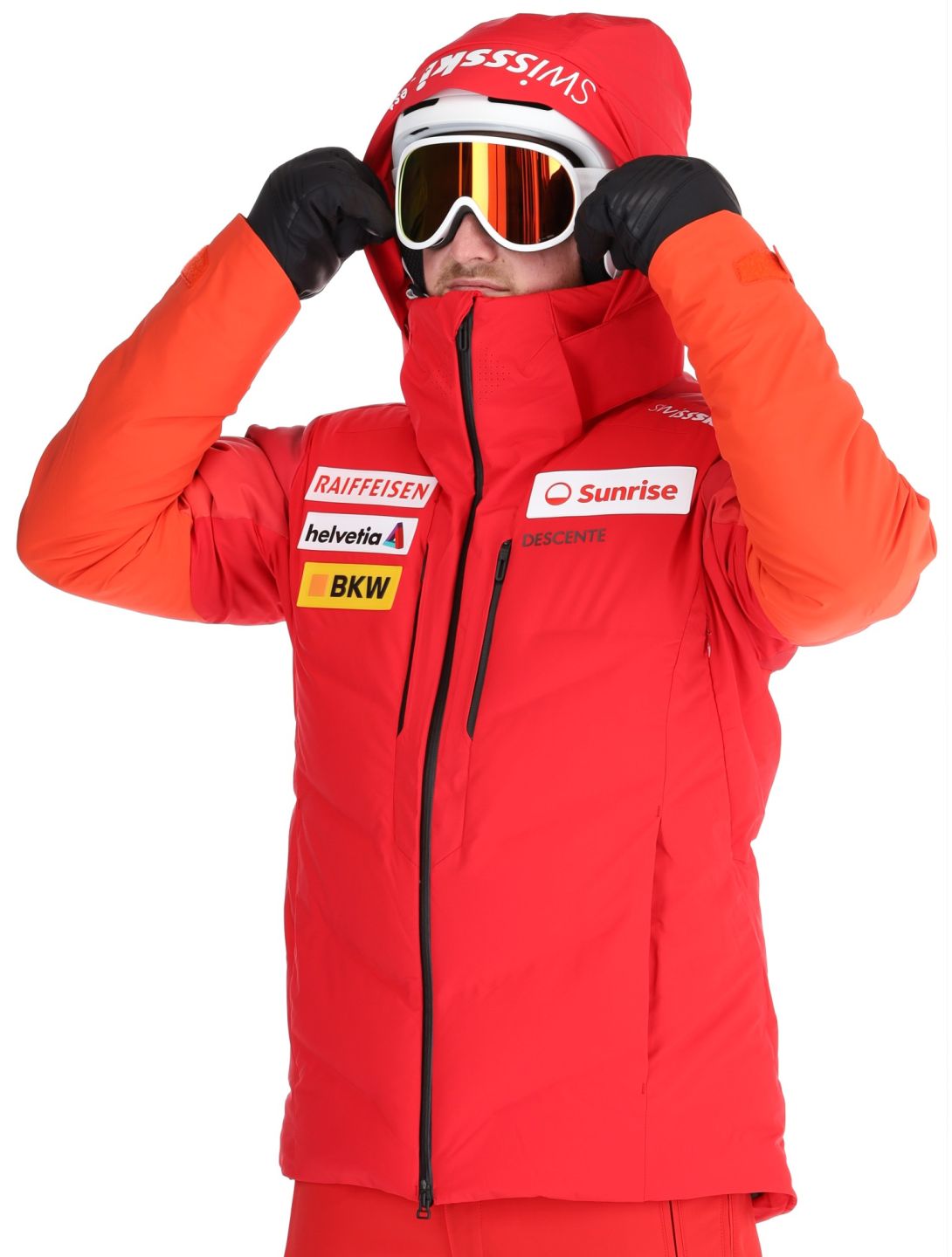 Descente, M-GK21 veste de ski hommes Swiss rouge 