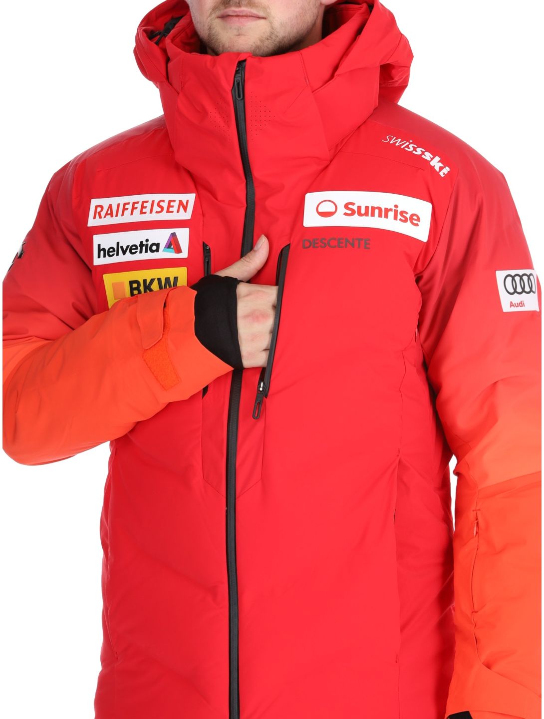 Descente, M-GK21 veste de ski hommes Swiss rouge 