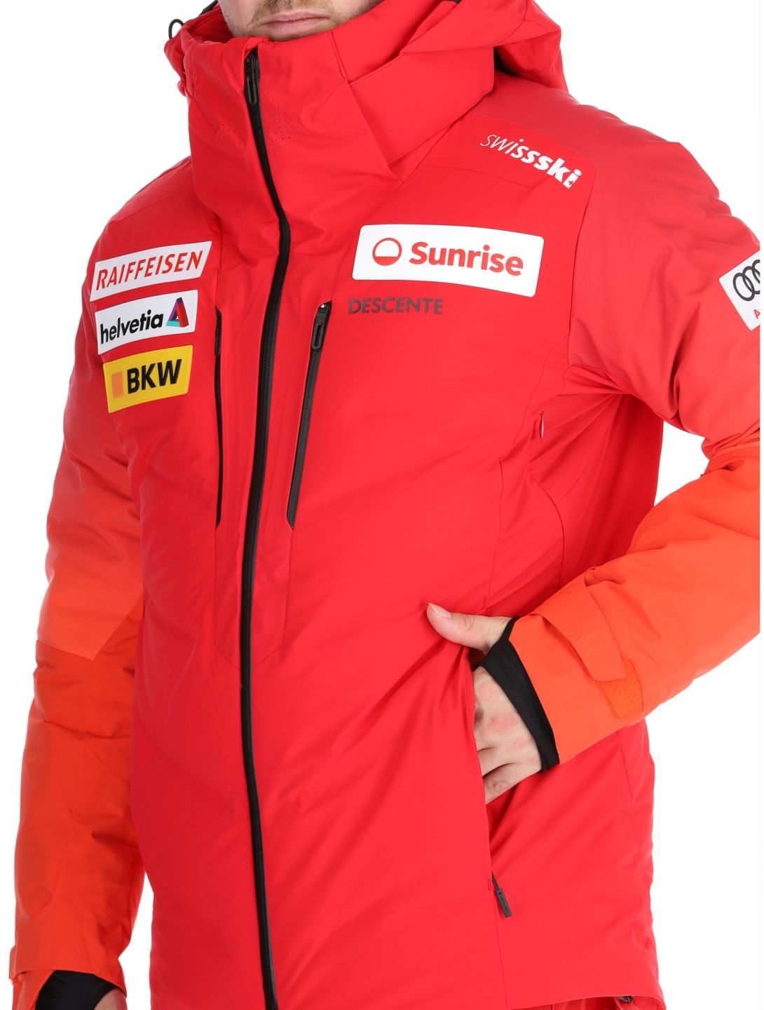 Descente, M-GK21 veste de ski hommes Swiss rouge 