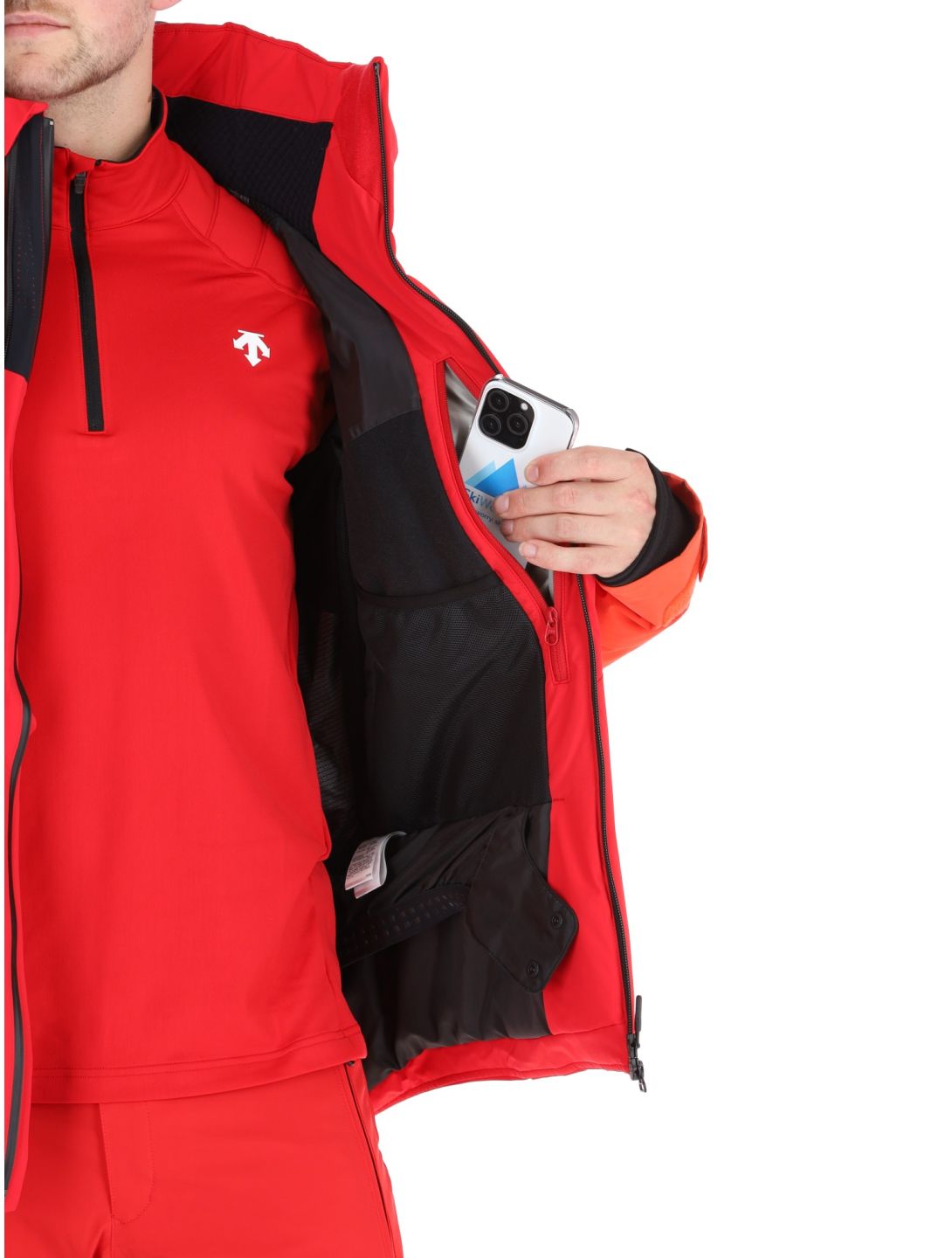 Descente, M-GK21 veste de ski hommes Swiss rouge 