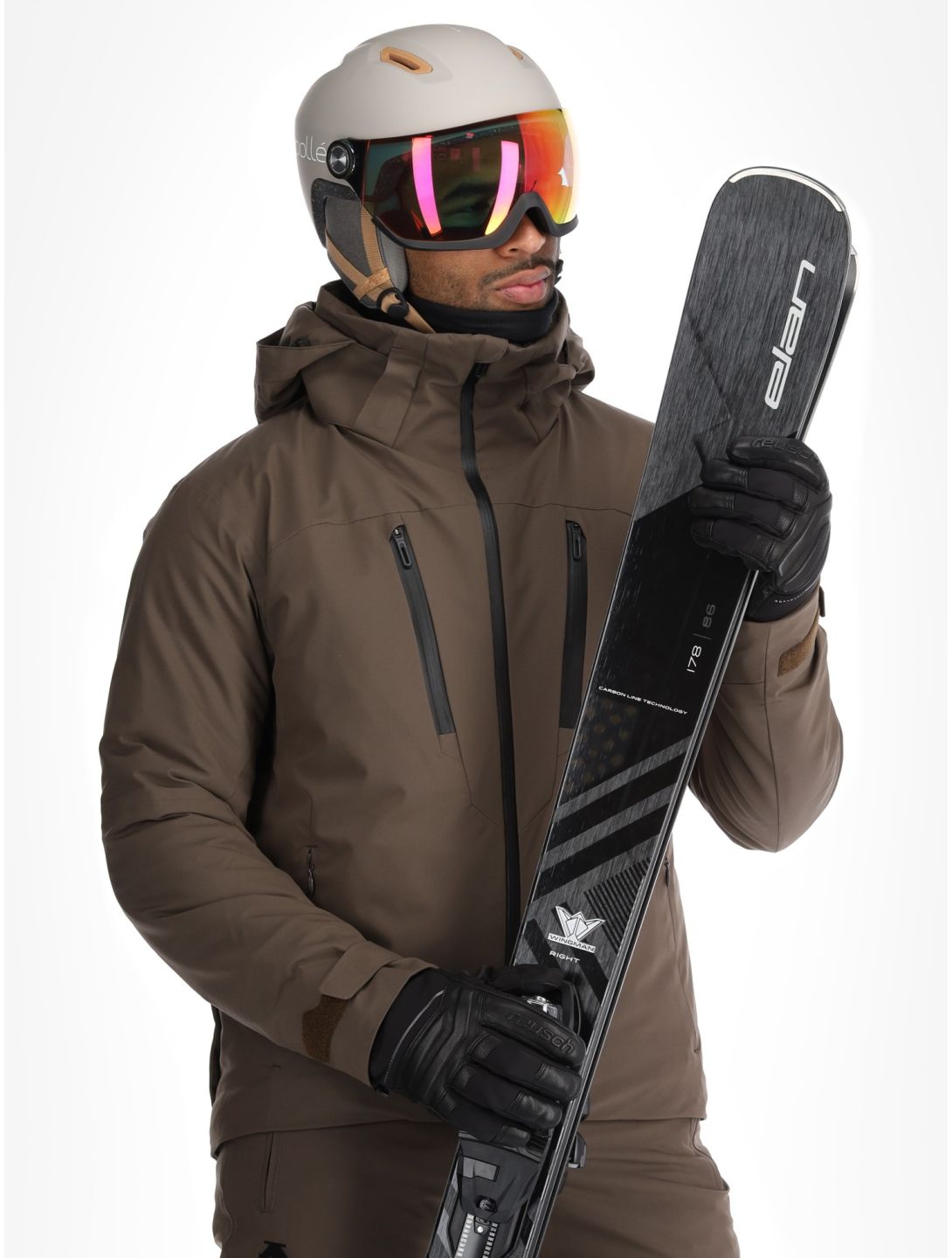 Descente, M-GK80 veste de ski hommes Bark Brown brun 