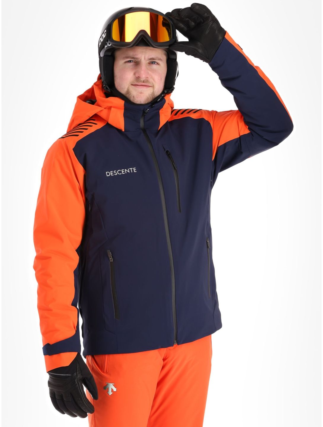 Descente, Paddy veste de ski hommes Dark Night bleu, orange 