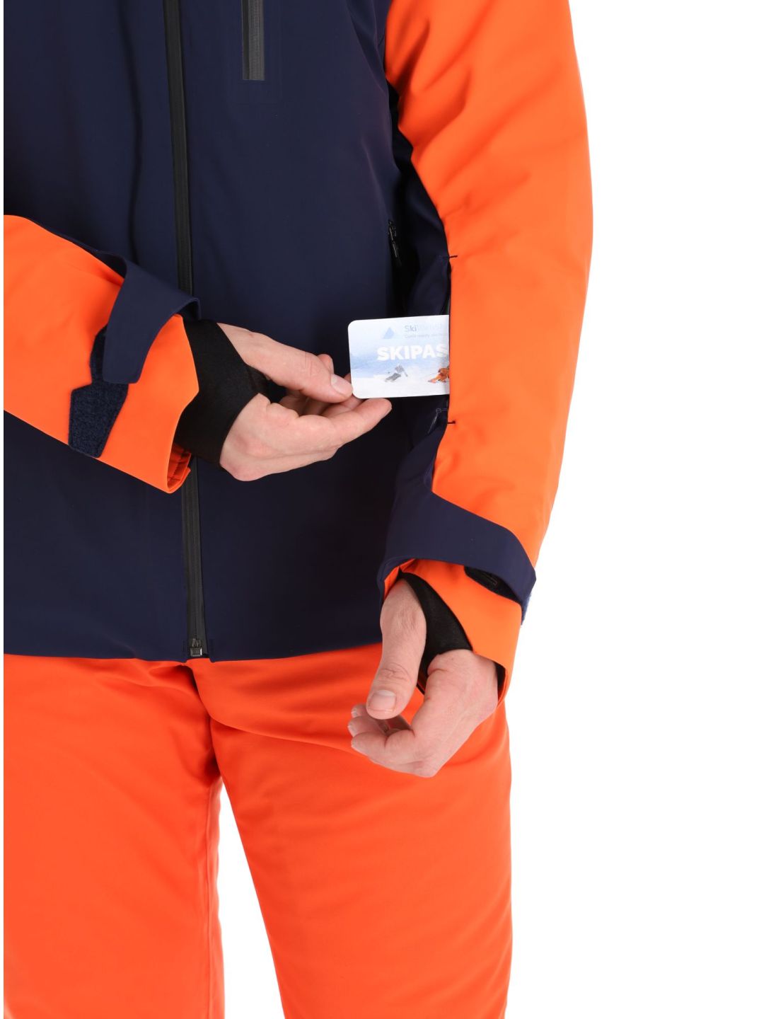 Descente, Paddy veste de ski hommes Dark Night bleu, orange 