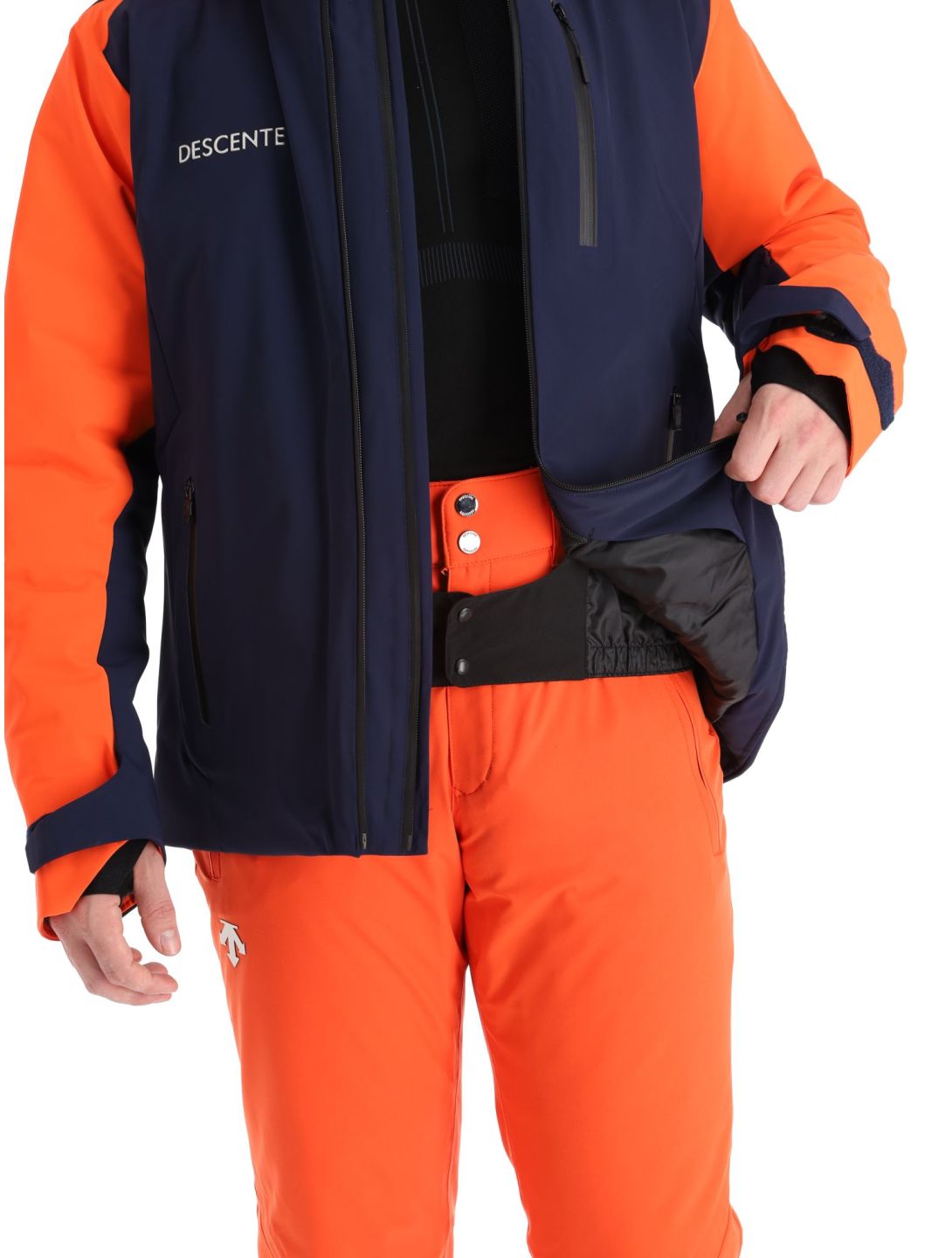 Descente, Paddy veste de ski hommes Dark Night bleu, orange 