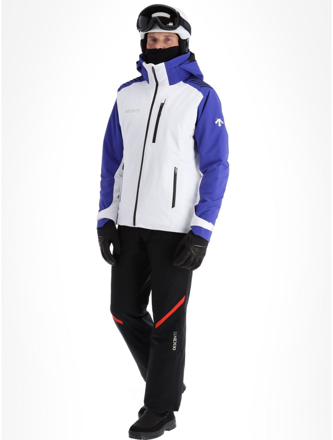 Descente, Paddy veste de ski hommes Super White blanc, bleu 