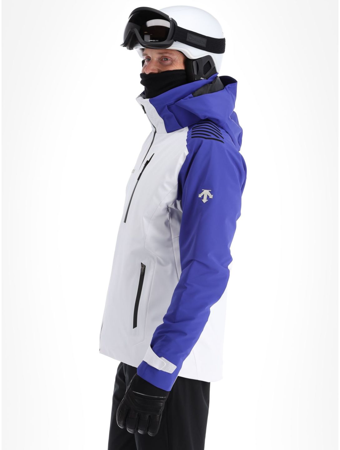 Descente, Paddy veste de ski hommes Super White blanc, bleu 