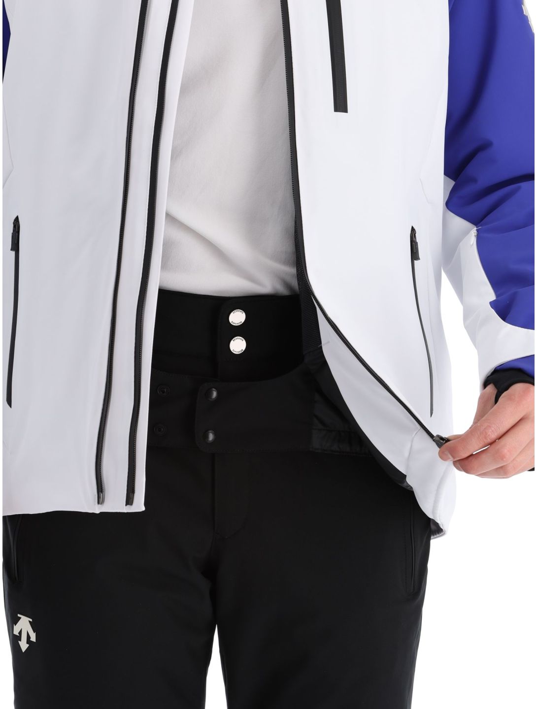 Descente, Paddy veste de ski hommes Super White blanc, bleu 