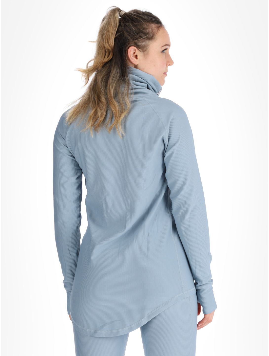 Eivy, Icecold Gaiter Rib chemise thermo femmes Faded Fog bleu 