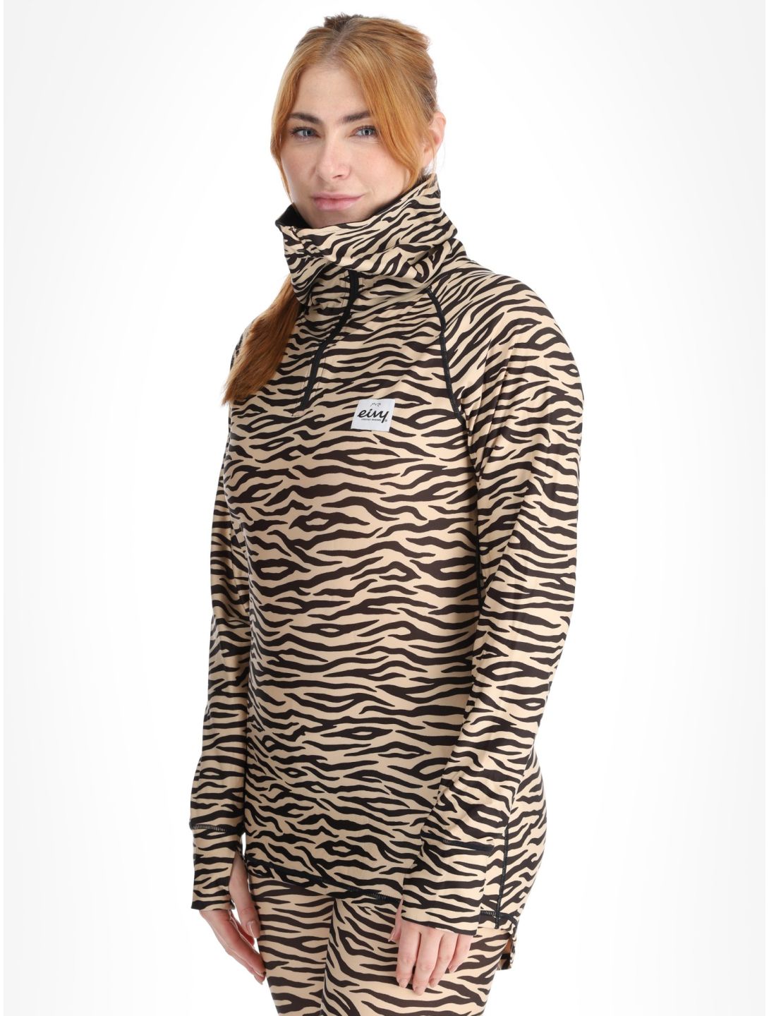 Eivy, Icecold Zip pull de ski femmes Zebra brun 