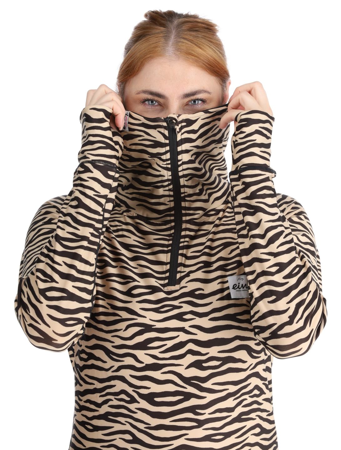 Eivy, Icecold Zip pull de ski femmes Zebra brun 