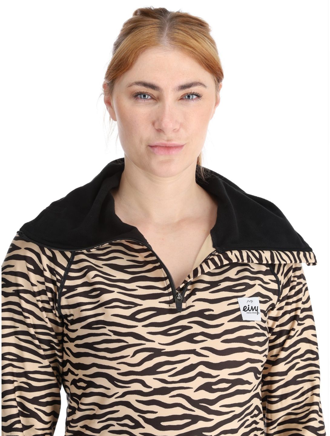 Eivy, Icecold Zip pull de ski femmes Zebra brun 