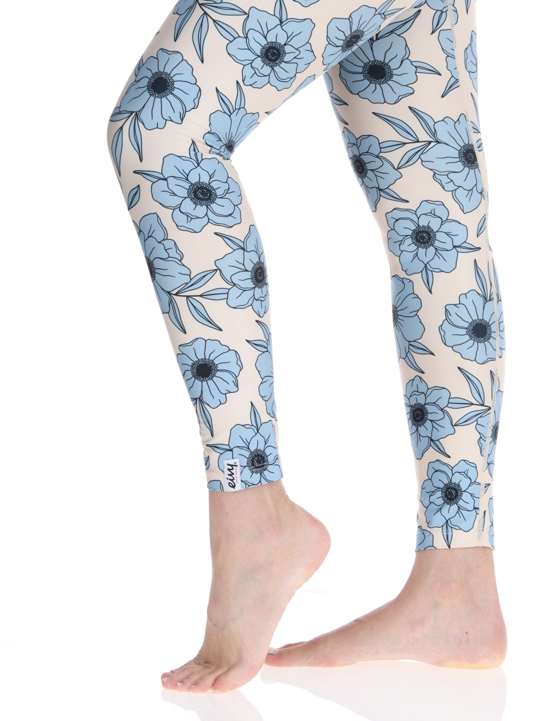 Eivy, Pocket pantalon thermique femmes Blue Flower blanc, bleu 