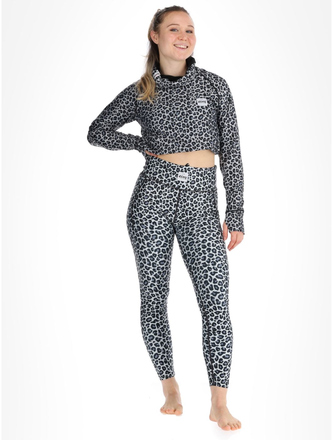 Eivy, Pocket pantalon thermique femmes Snow Leopard blanc 