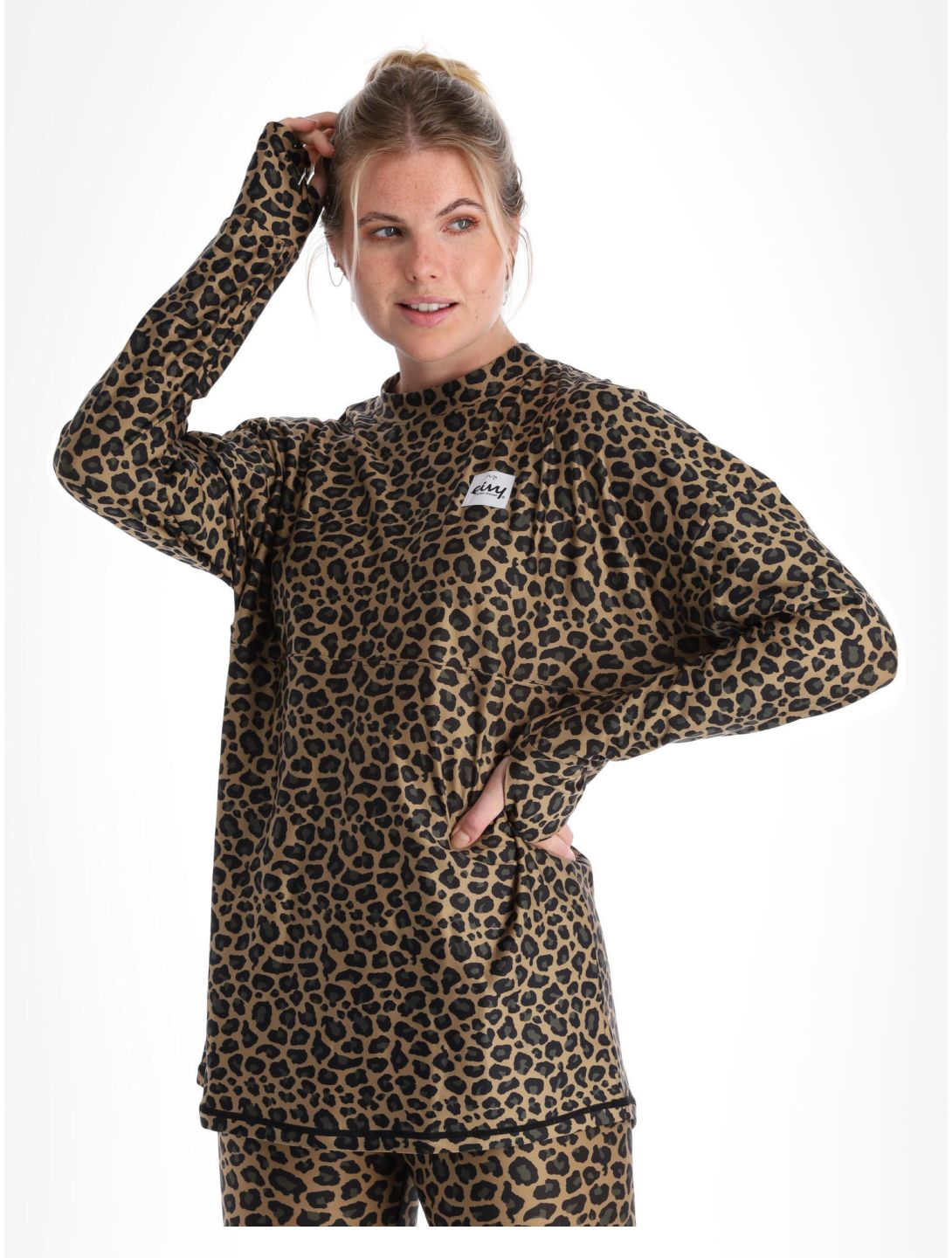 Eivy, Venture pull de ski femmes Leopard brun 