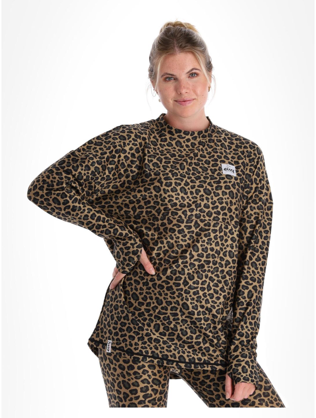 Eivy, Venture pull de ski femmes Leopard brun 